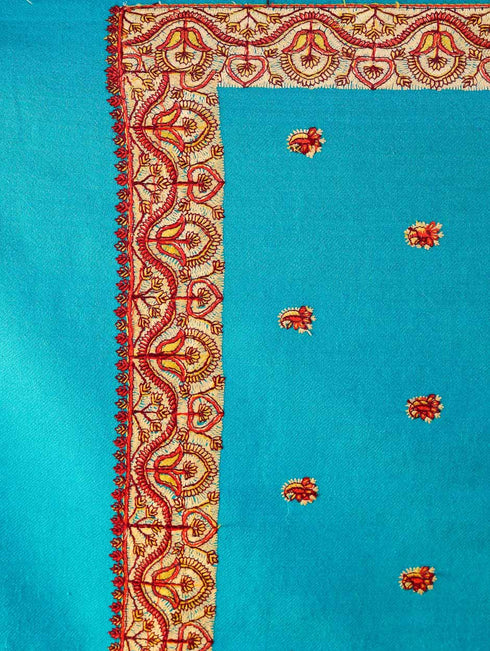 Women's Pure Wool Faux Pashmina Hand Embroidery Shawl
